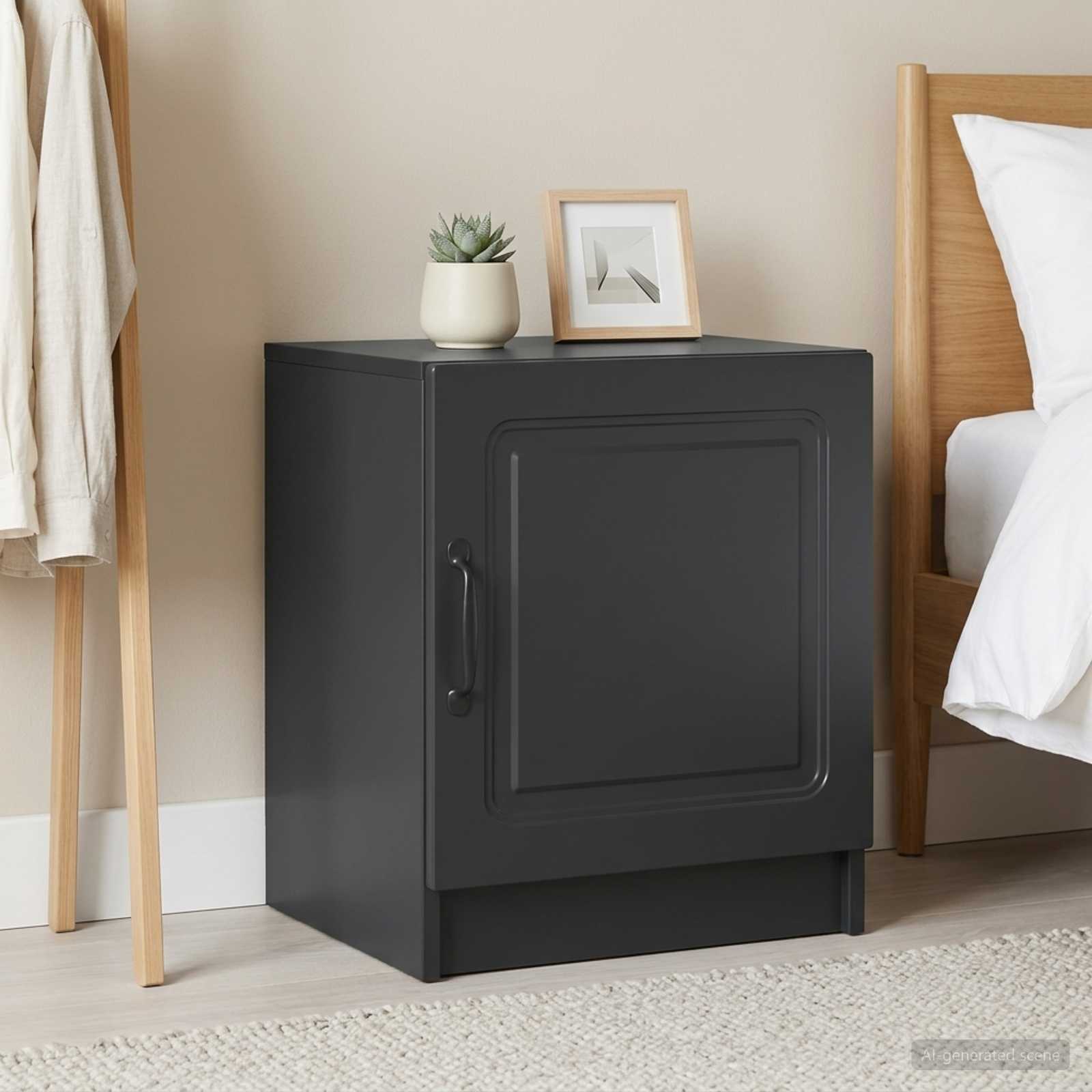 Nachttisch 2 Stk. Schwarz 43 x 34,5 x 47 cm Holzwerkstoff