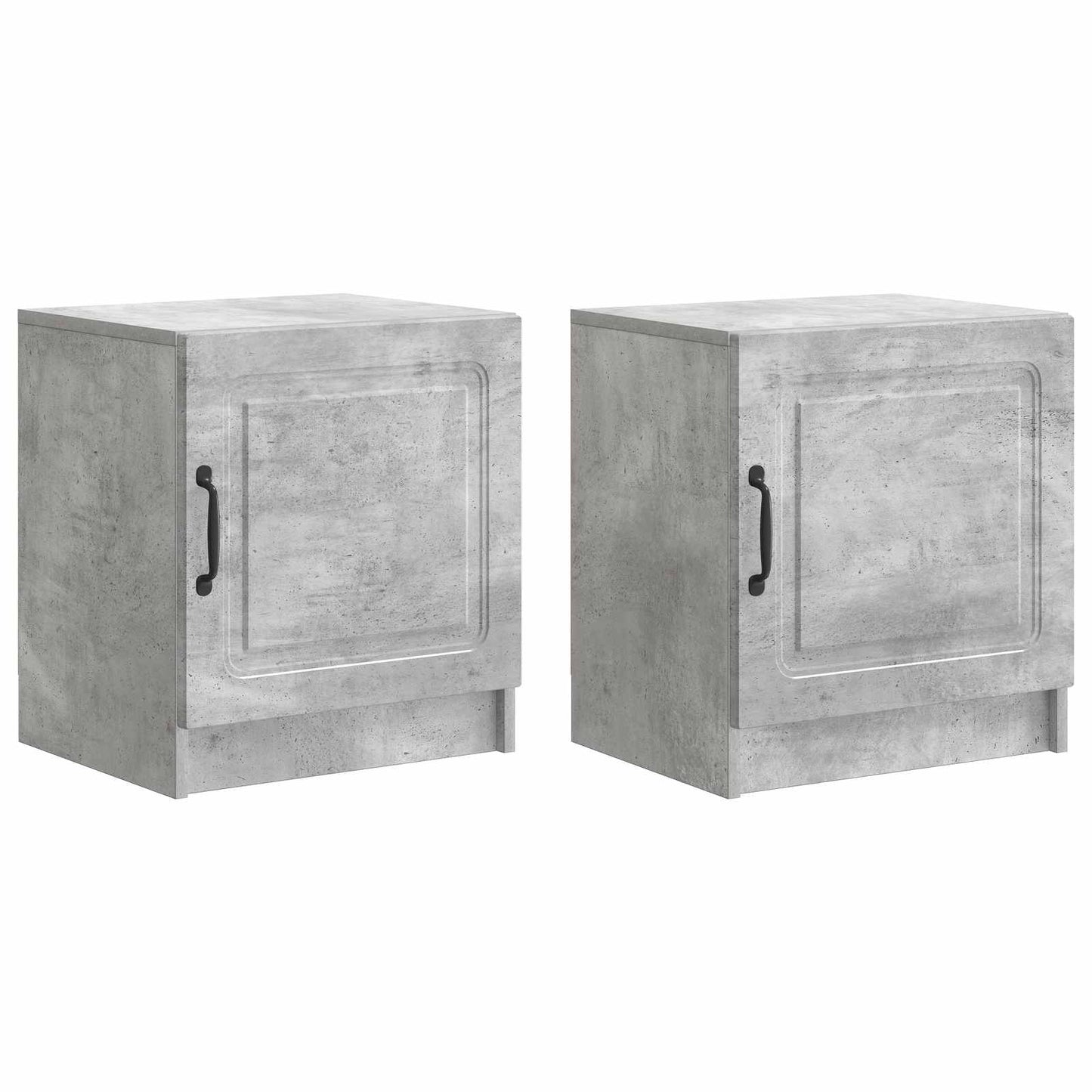 Nachttisch 2 Stk. Betongrau 43 x 34,5 x 47 cm Holzwerkstoff
