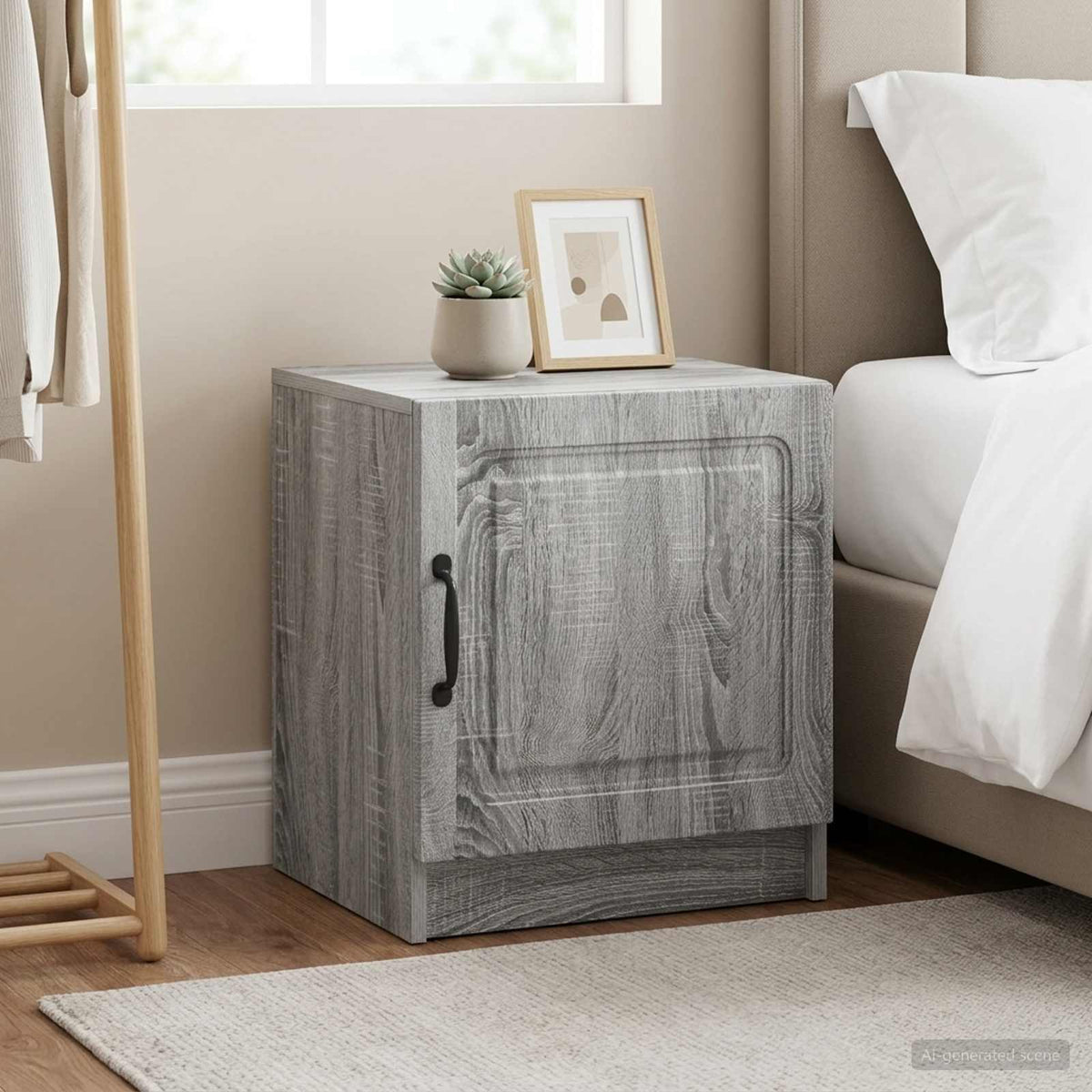 Nachttisch 2 Stk. Sonoma-Grau 43 x 34,5 x 47 cm Holzwerkstoff