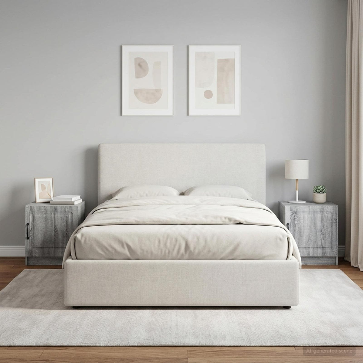 Nachttisch 2 Stk. Sonoma-Grau 43 x 34,5 x 47 cm Holzwerkstoff