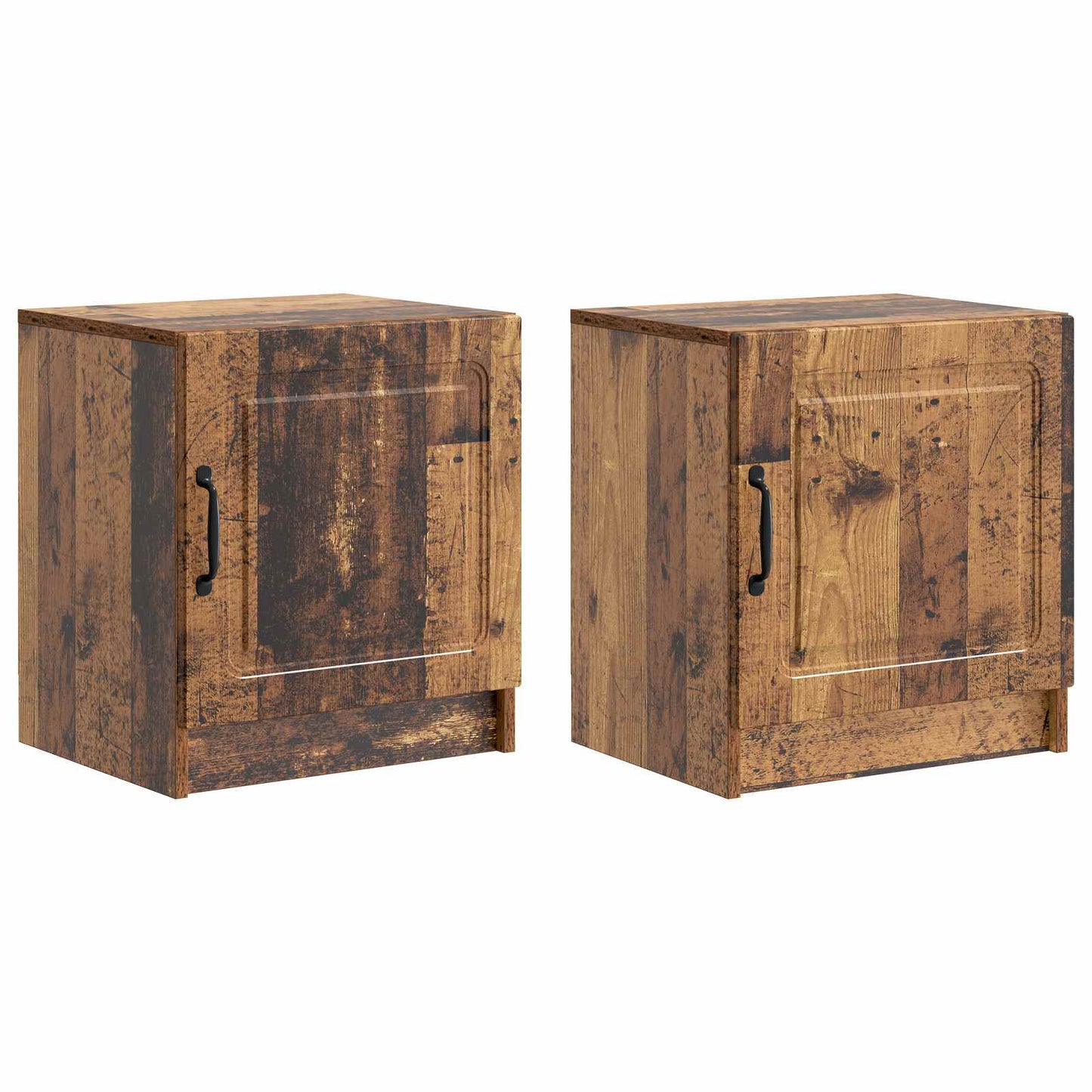Nachttisch 2 Stk. Altholz 43 x 34,5 x 47 cm Holzwerkstoff