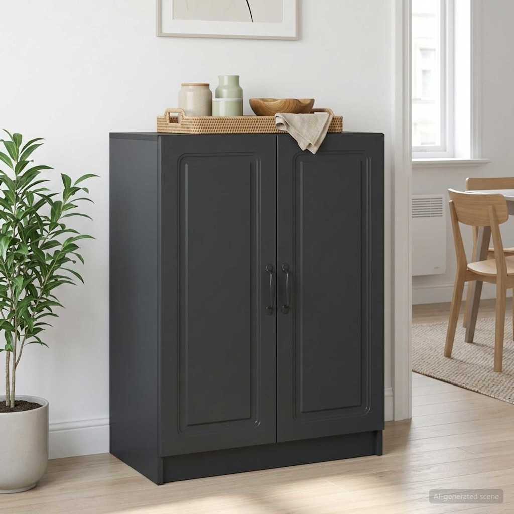 Sideboard Schwarz 66 x 34,5 x 87 cm Holzwerkstoff
