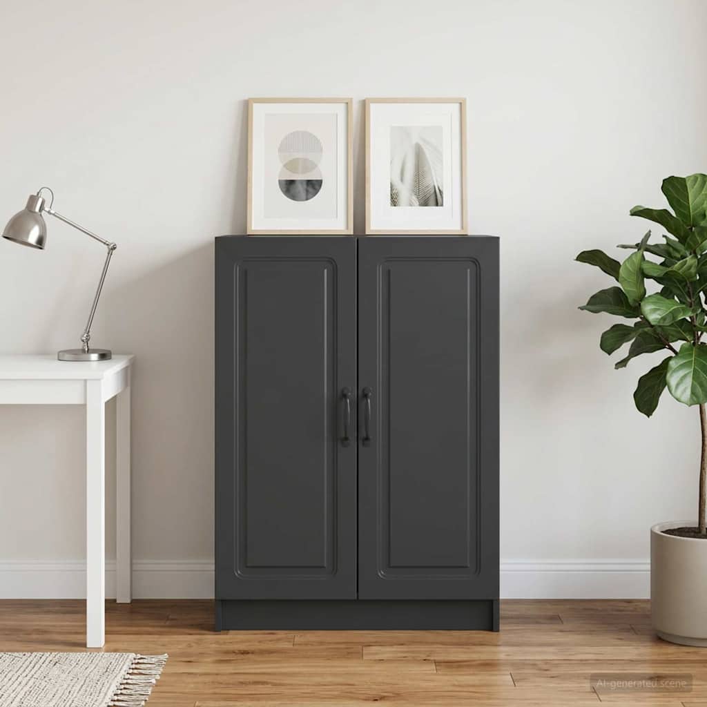 Sideboard Schwarz 66 x 34,5 x 87 cm Holzwerkstoff