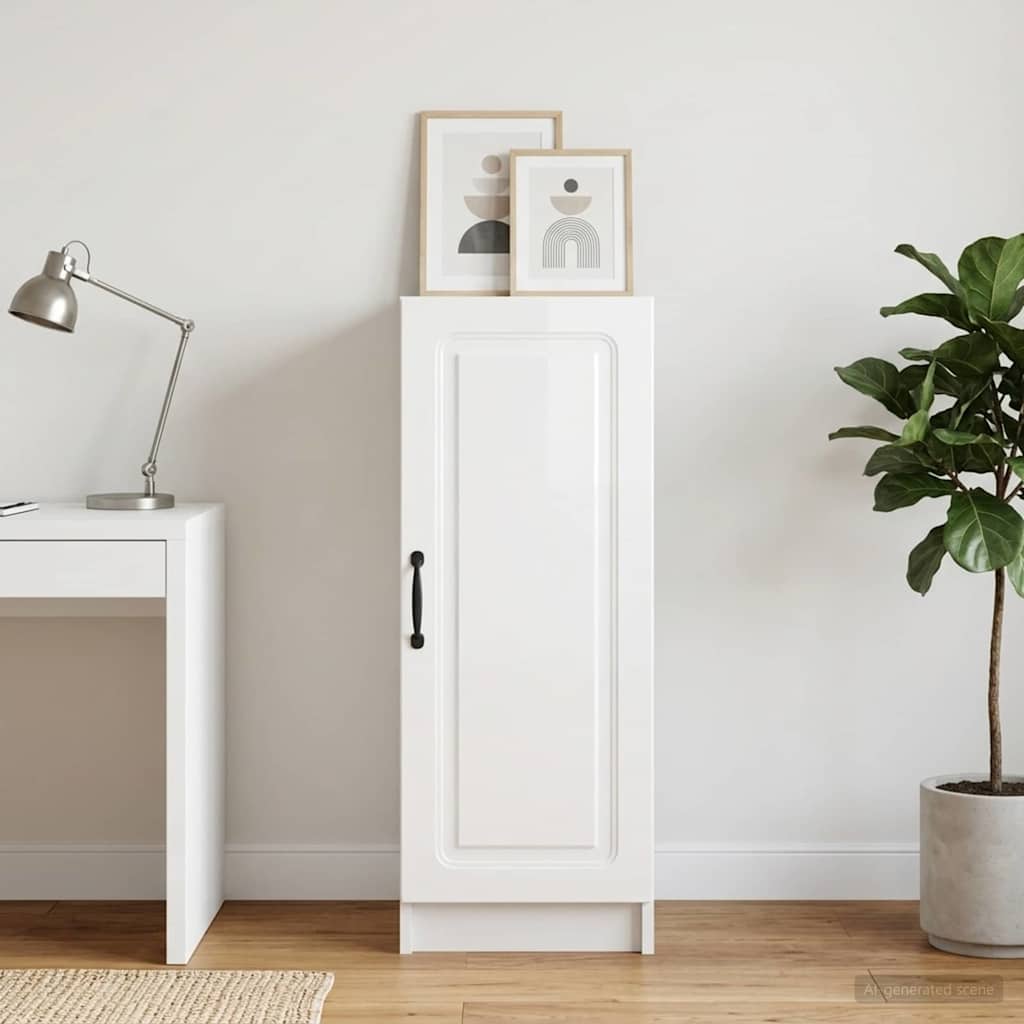 Sideboard Hochglanz Weiß 33 x 34,5 x 87 cm Holzwerkstoff