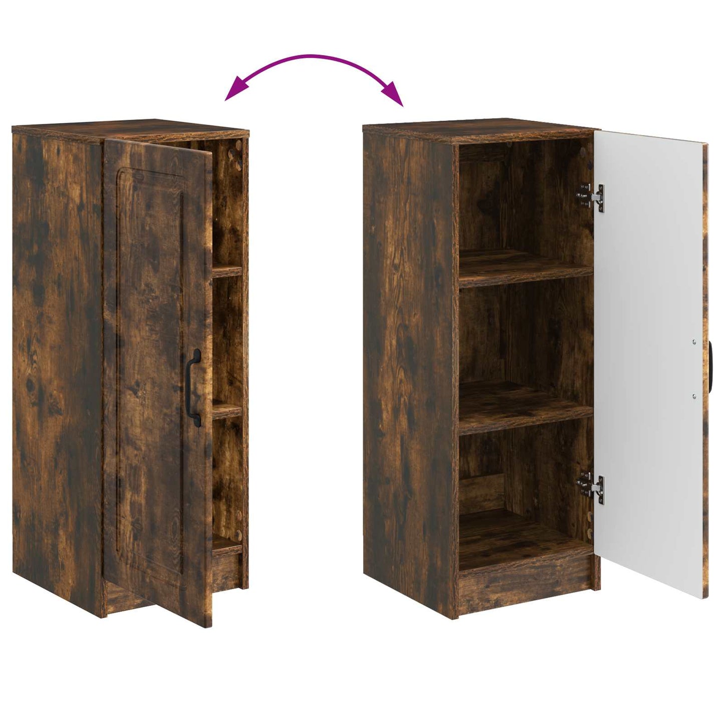 Sideboard Geräucherte Eiche 33 x 34,5 x 87 cm Holzwerkstoff