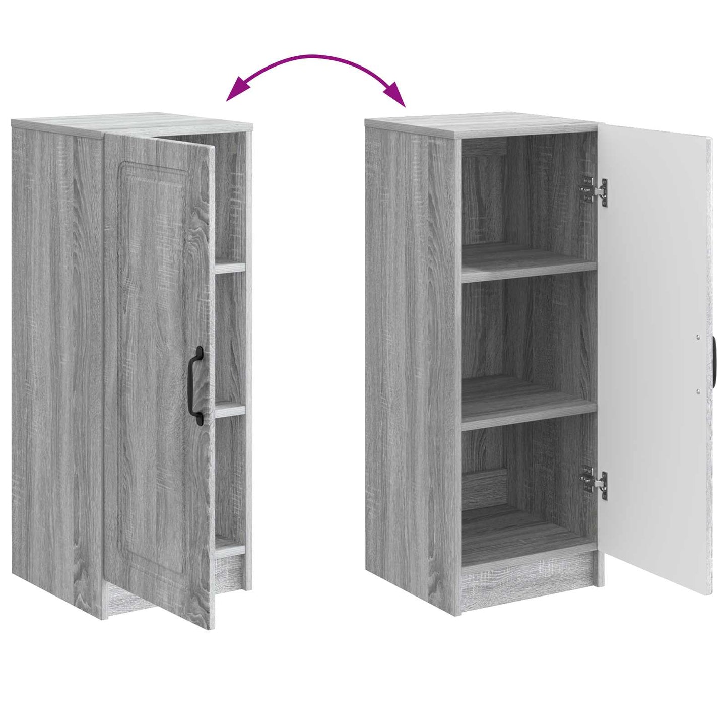 Sideboard Graues Sonoma 33 x 34,5 x 87 cm Holzwerkstoff