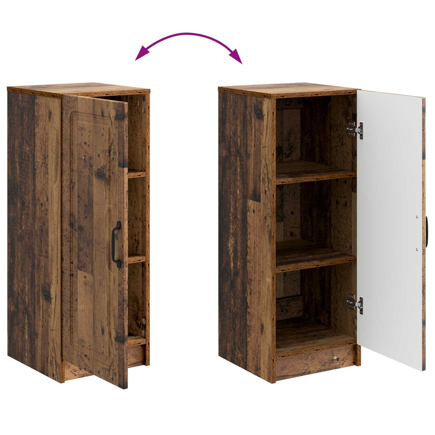 Sideboard Altholz 33 x 34,5 x 87 cm Holzwerkstoff