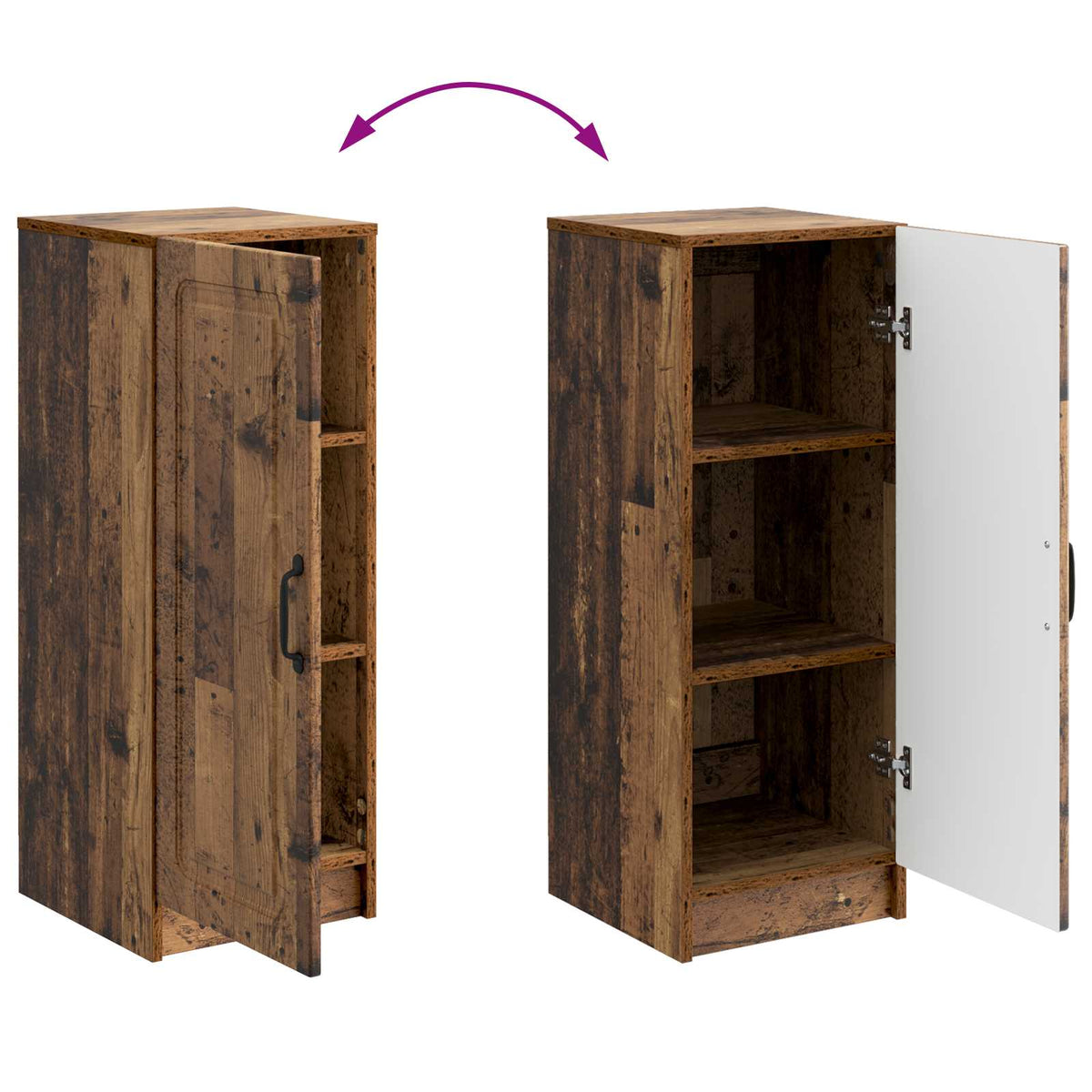Sideboard Altholz 33 x 34,5 x 87 cm Holzwerkstoff