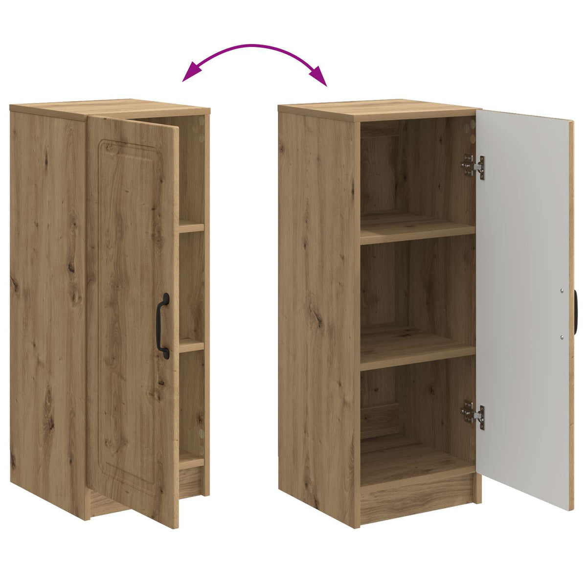 Sideboard Artisan-Eiche 33 x 34,5 x 87 cm Holzwerkstoff