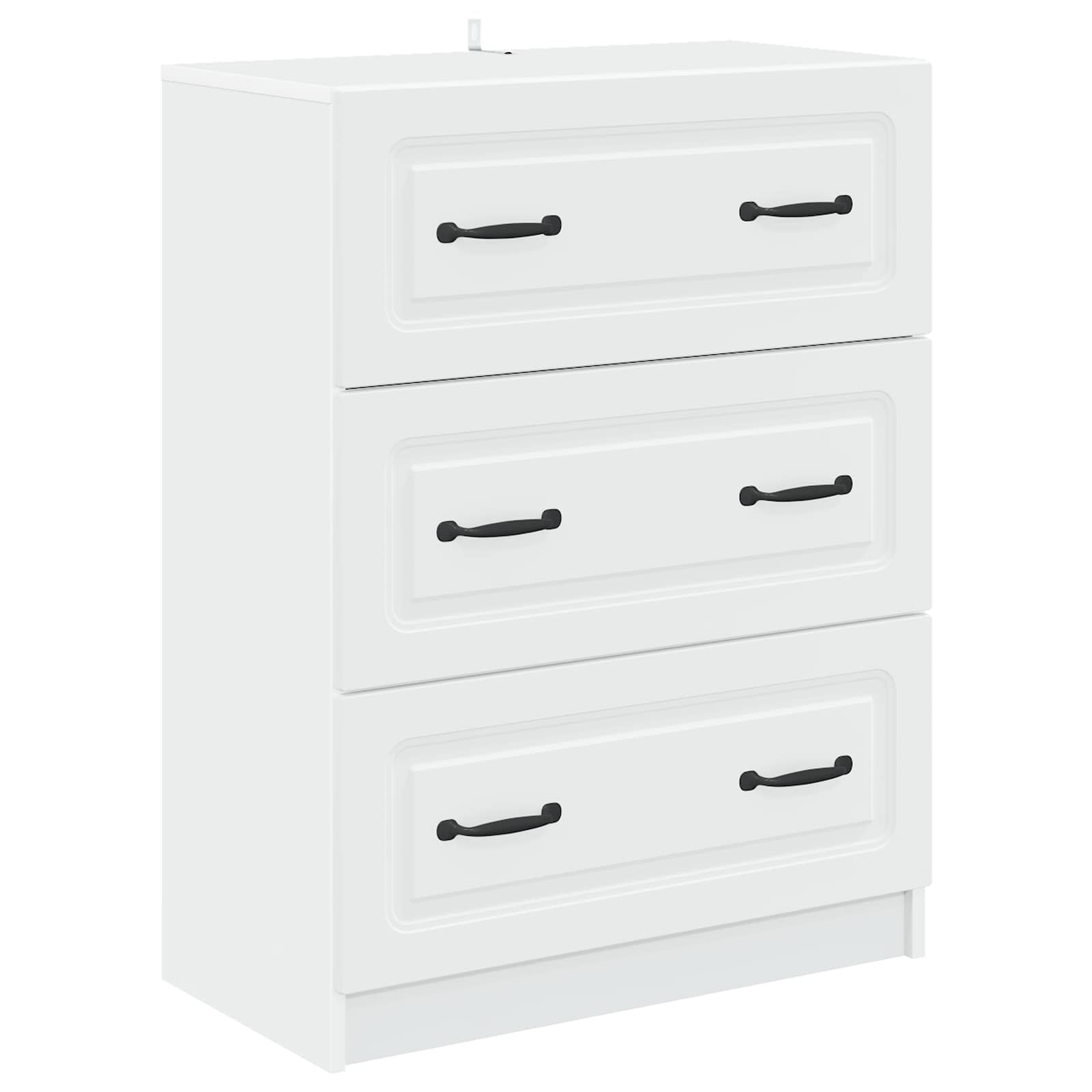 Schubladenschrank 66 x 34,5 x 87 cm Holzwerkstoff Weiß