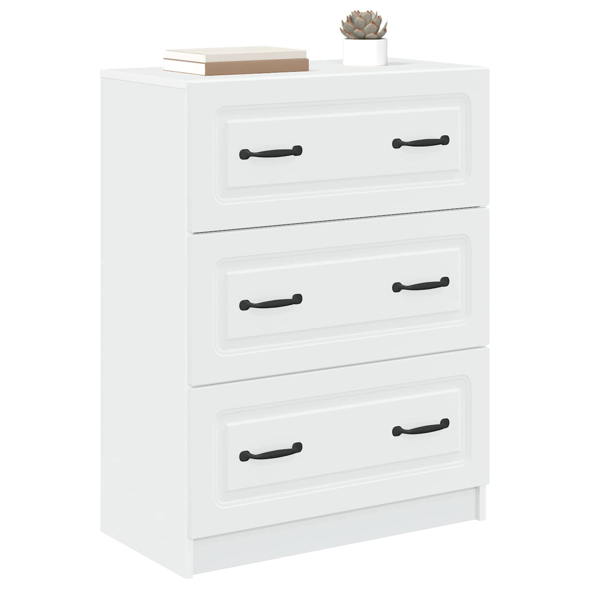 Schubladenschrank 66 x 34,5 x 87 cm Holzwerkstoff Weiß