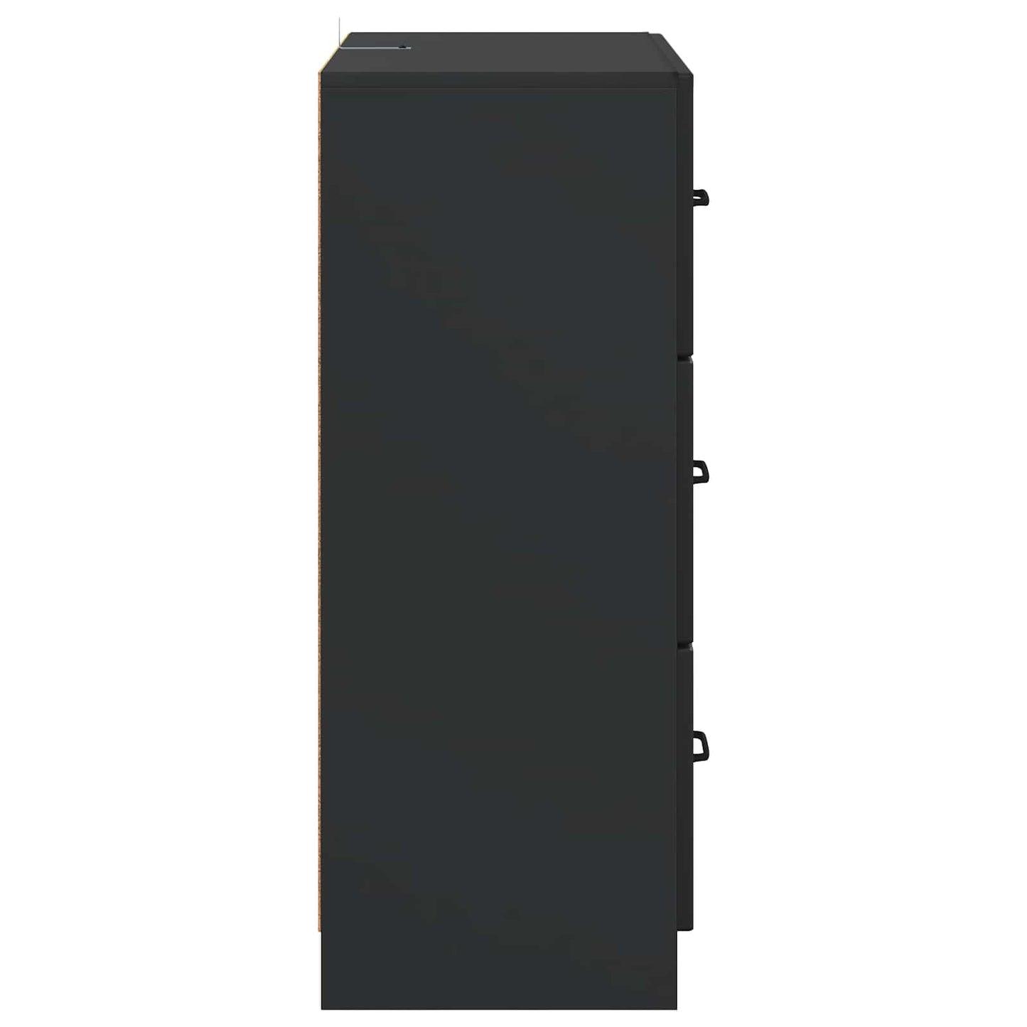 Schubladenschrank 66 x 34,5 x 87 cm Holzwerkstoff Schwarz