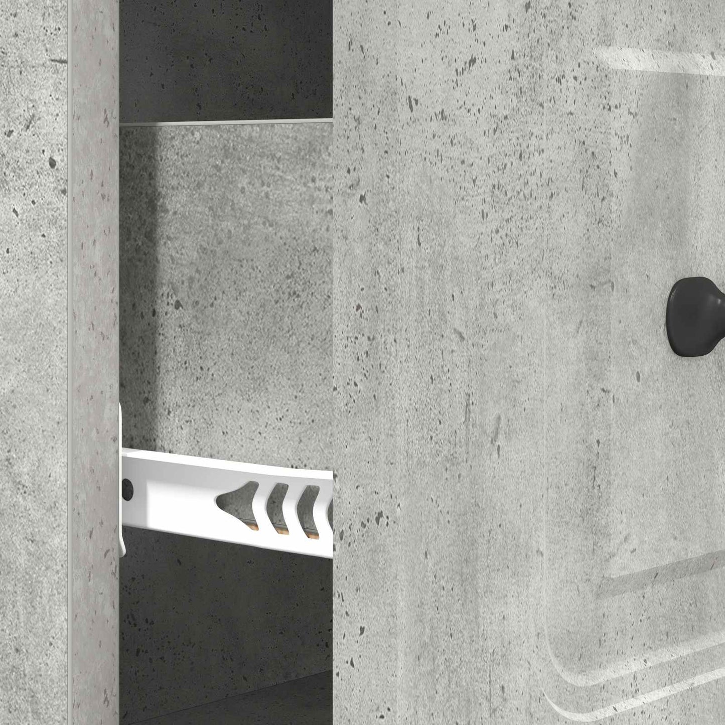 Schubladenschrank 66 x 34,5 x 87 cm Holzwerkstoff Betongrau