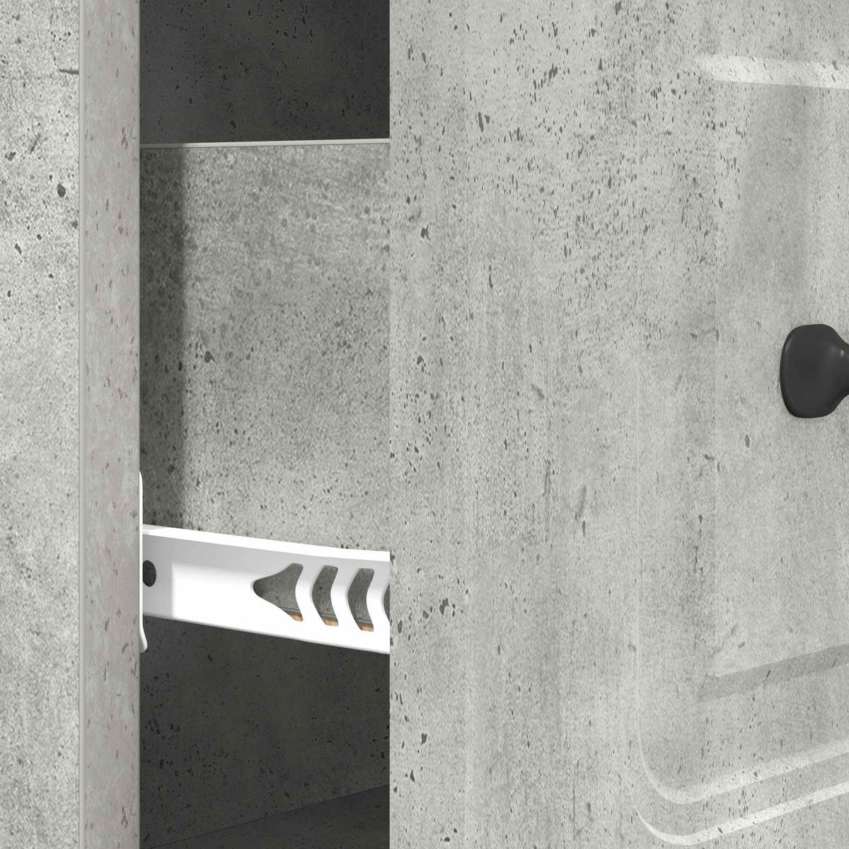 Schubladenschrank 66 x 34,5 x 87 cm Holzwerkstoff Betongrau