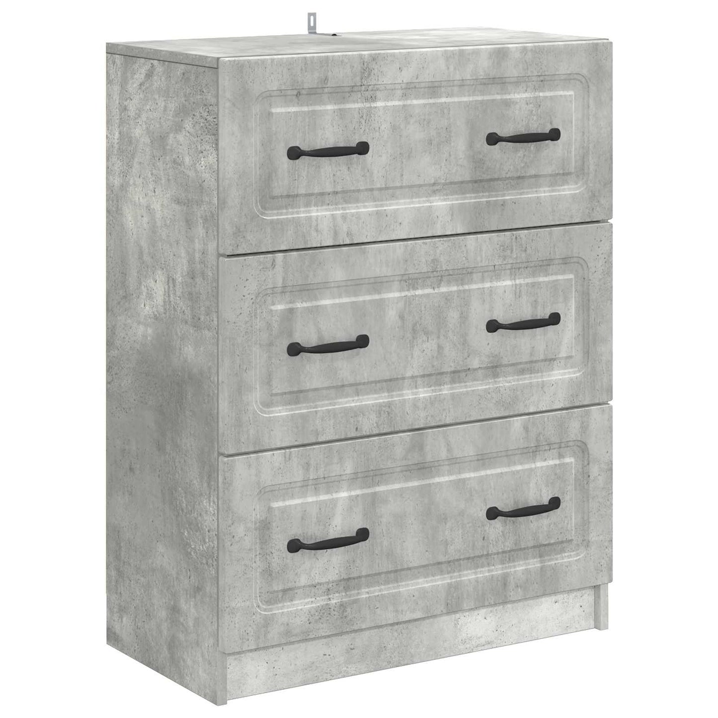 Schubladenschrank 66 x 34,5 x 87 cm Holzwerkstoff Betongrau