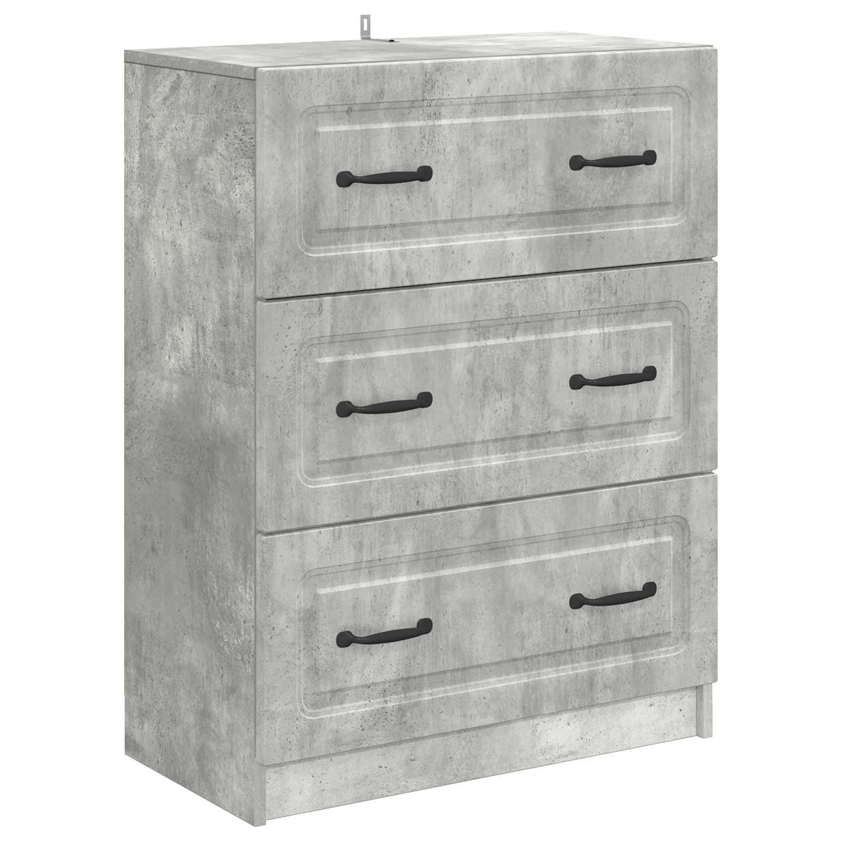 Schubladenschrank 66 x 34,5 x 87 cm Holzwerkstoff Betongrau