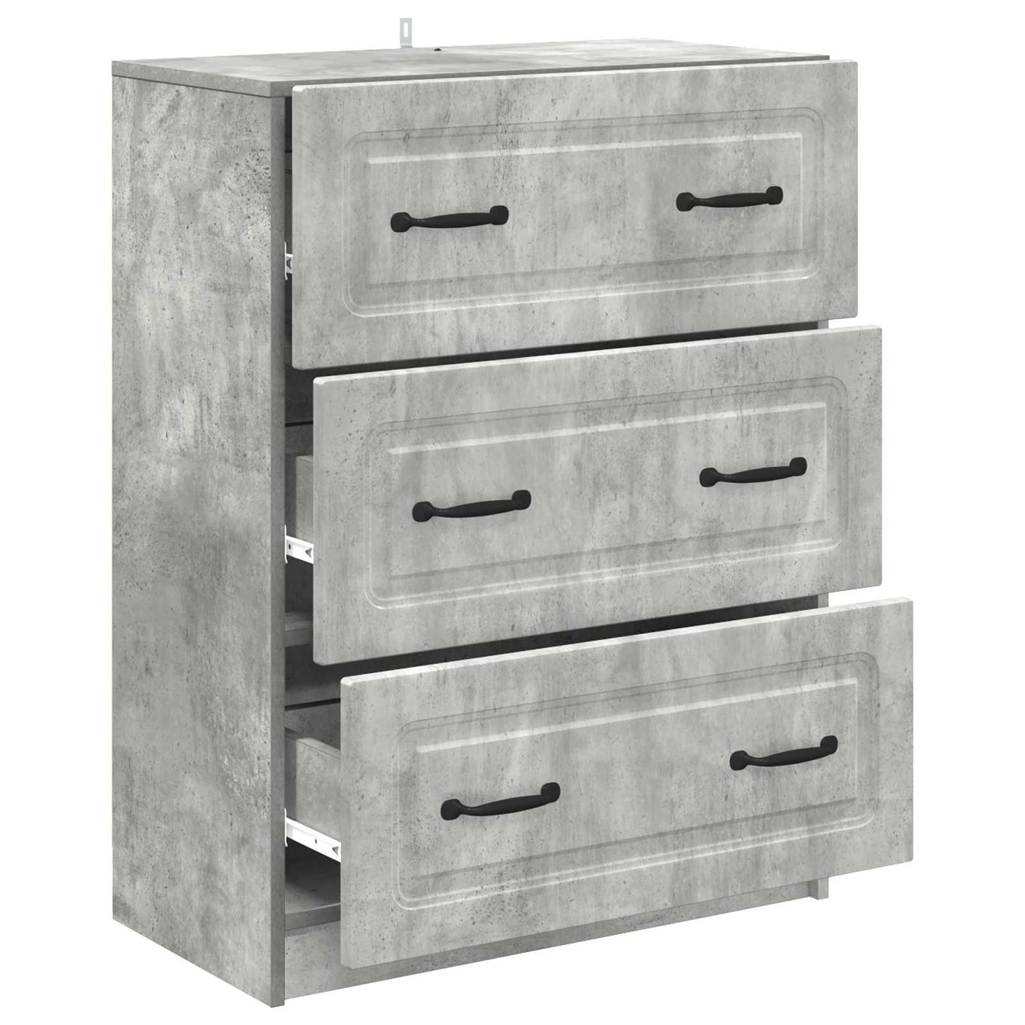 Schubladenschrank 66 x 34,5 x 87 cm Holzwerkstoff Betongrau