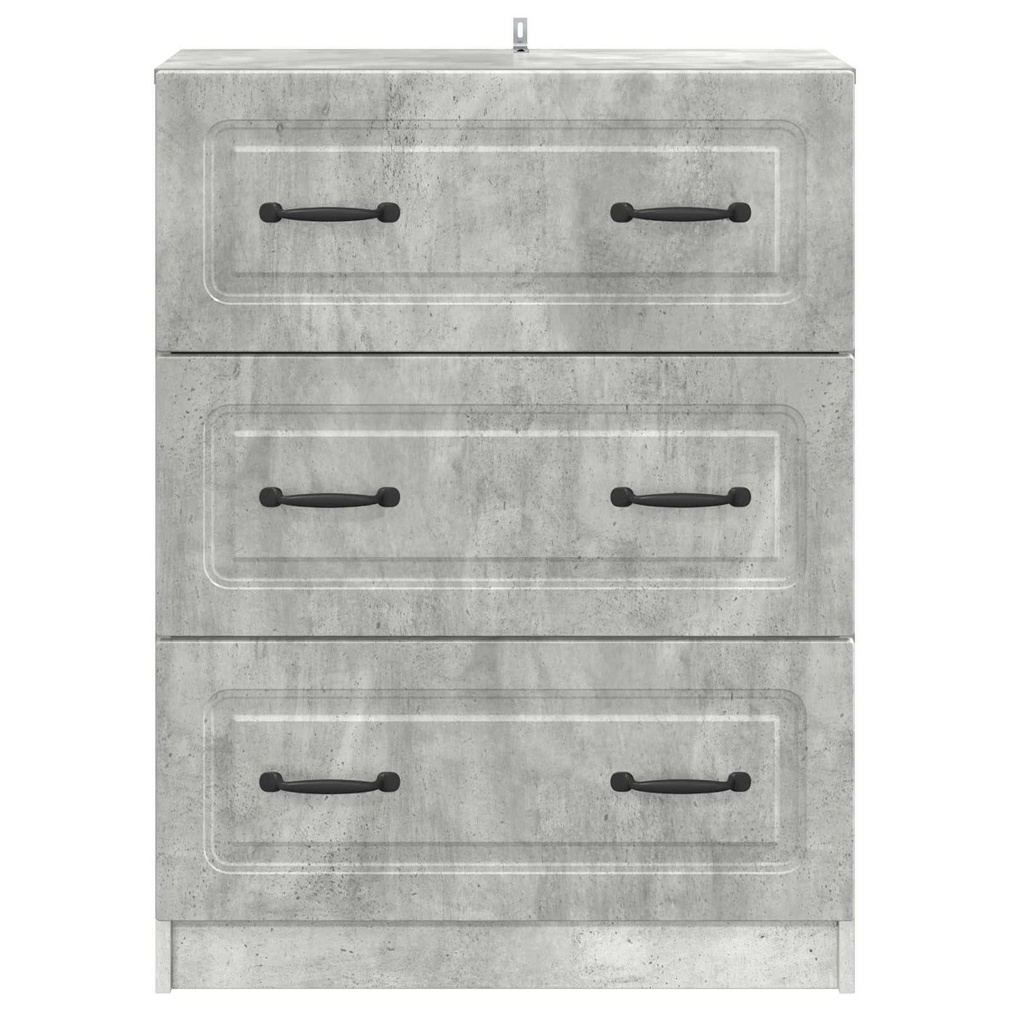 Schubladenschrank 66 x 34,5 x 87 cm Holzwerkstoff Betongrau