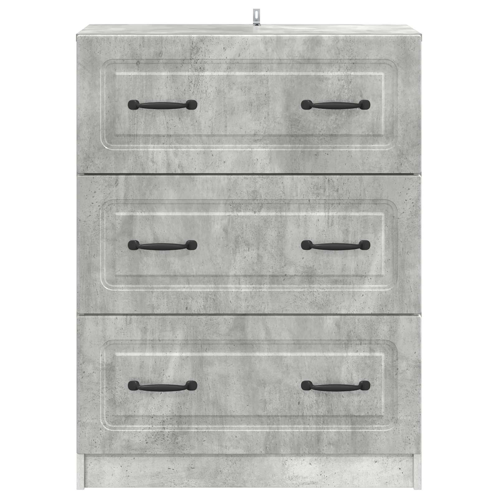 Schubladenschrank 66 x 34,5 x 87 cm Holzwerkstoff Betongrau