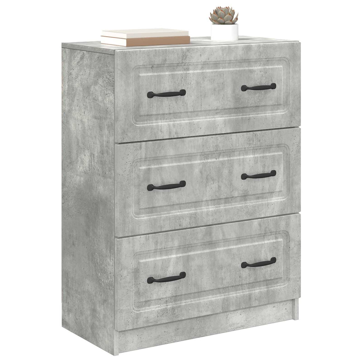 Schubladenschrank 66 x 34,5 x 87 cm Holzwerkstoff Betongrau