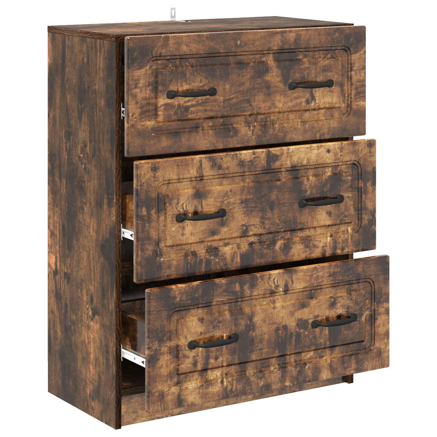 Schubladenschrank 66 x 34,5 x 87 cm Holzwerkstoff Räuchereiche