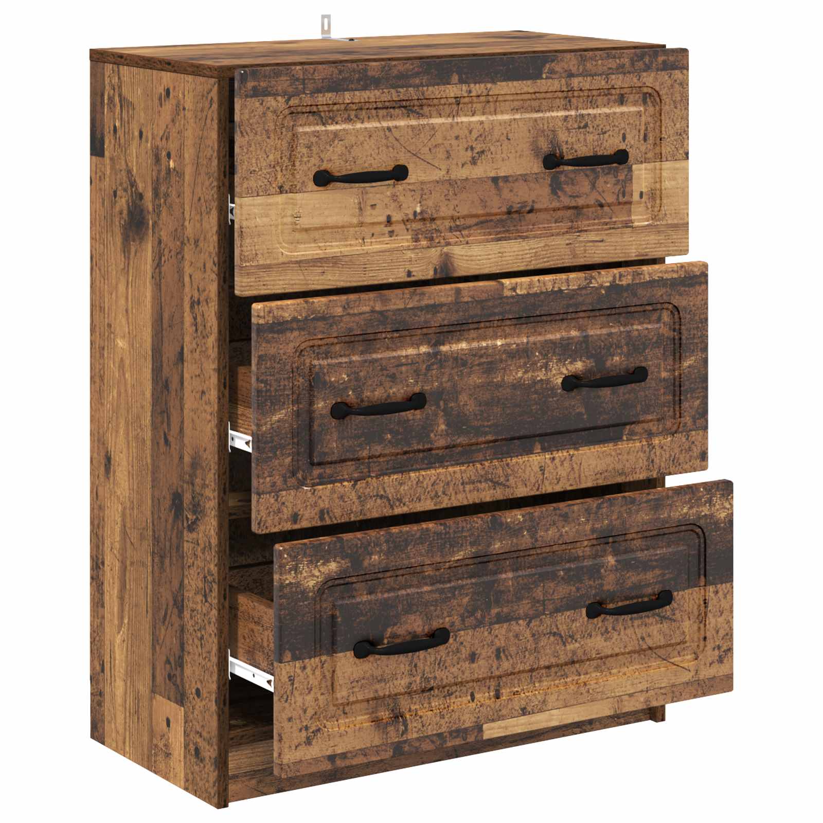 Schubladenschrank 66 x 34,5 x 87 cm Holzwerkstoff Altholz