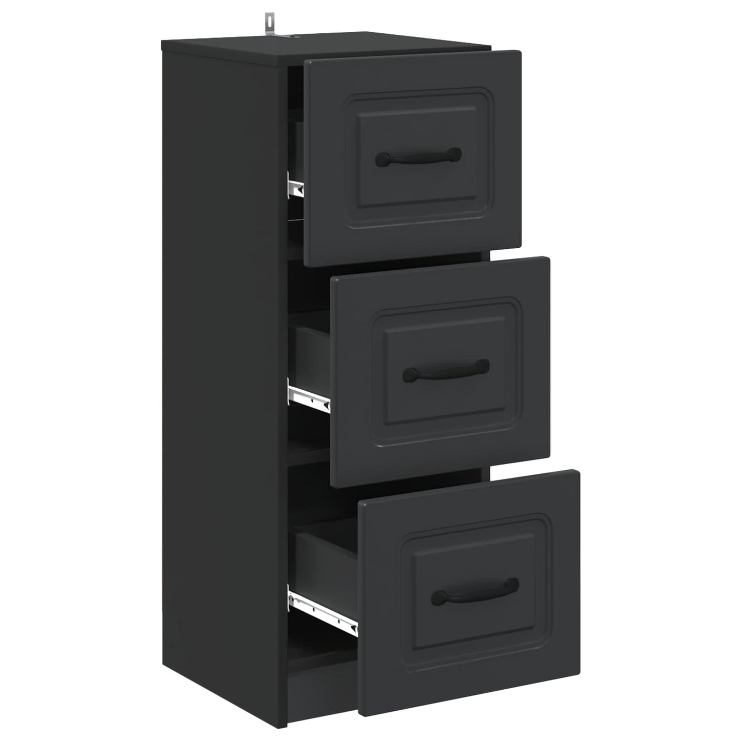 Schubladenschrank Schwarz 33 x 34,5 x 87 cm Holzwerkstoff