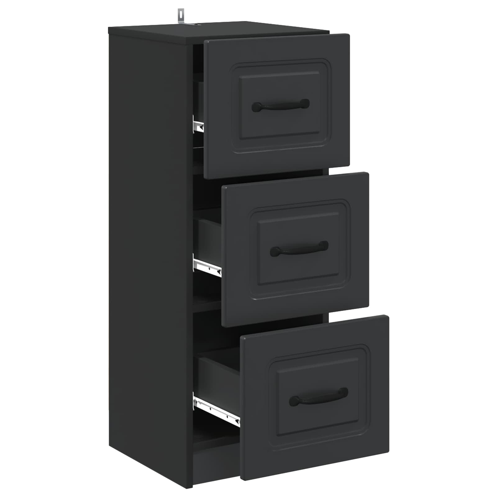 Schubladenschrank Schwarz 33 x 34,5 x 87 cm Holzwerkstoff