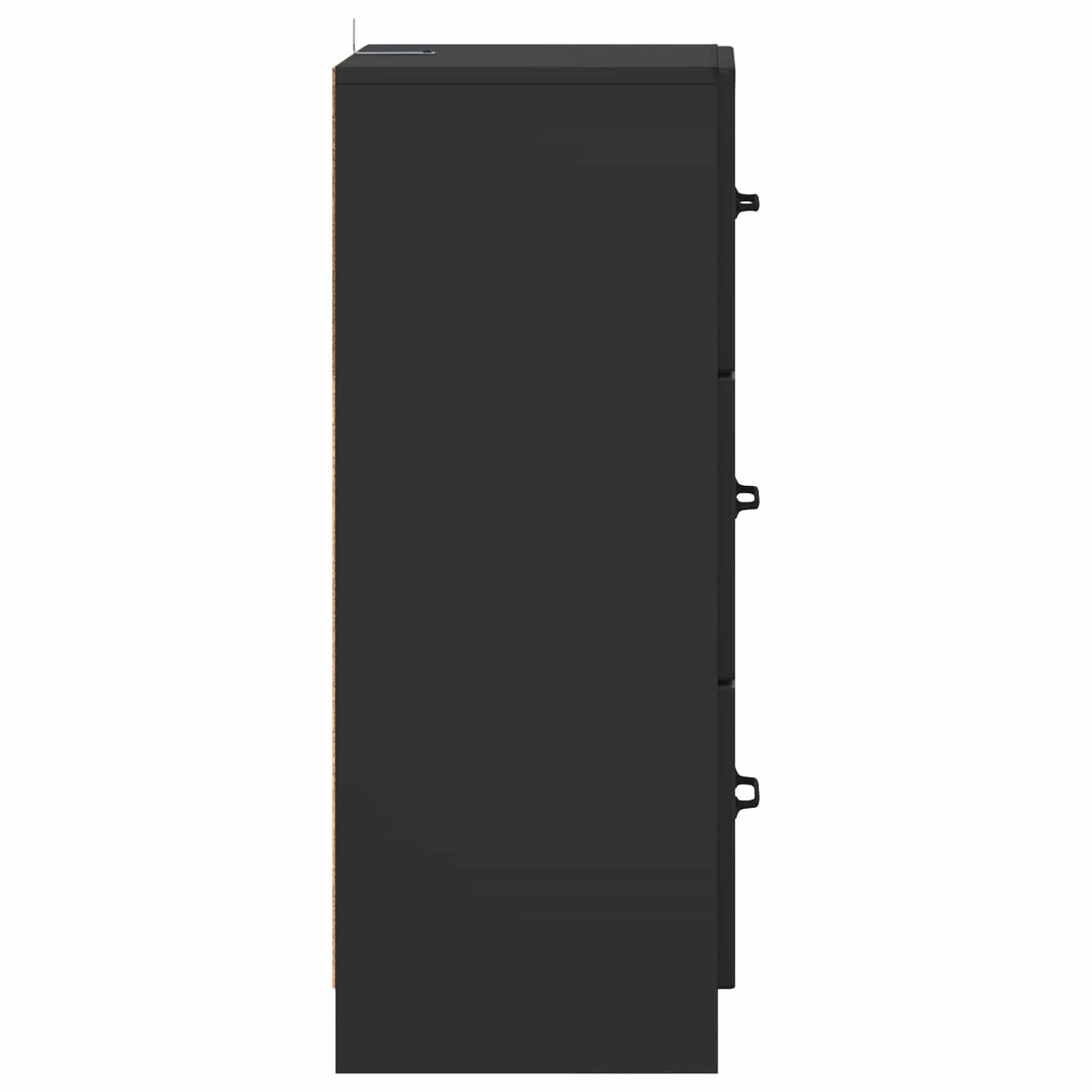 Schubladenschrank Schwarz 33 x 34,5 x 87 cm Holzwerkstoff