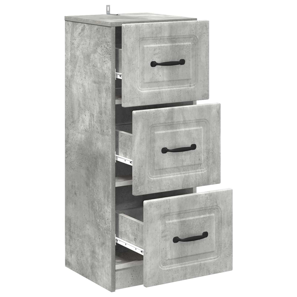 Schubladenschrank Betongrau 33 x 34,5 x 87 cm Holzwerkstoff