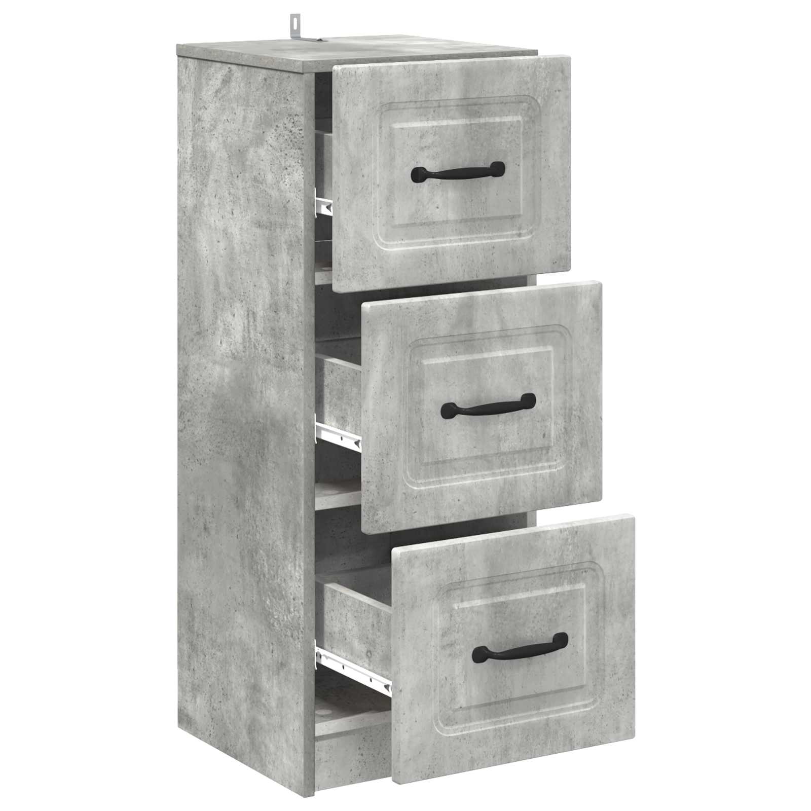 Schubladenschrank Betongrau 33 x 34,5 x 87 cm Holzwerkstoff