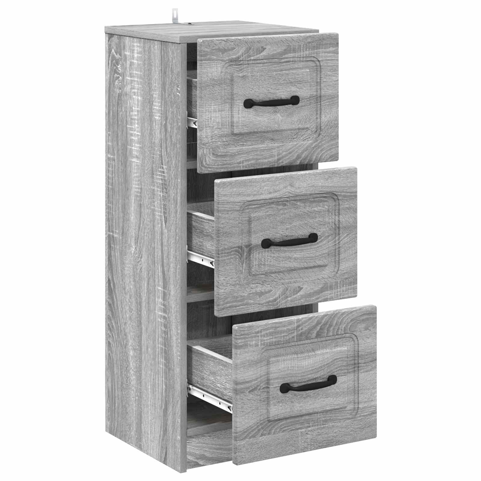 Schubladenschrank Graues Sonoma 33 x 34,5 x 87 cm Holzwerkstoff