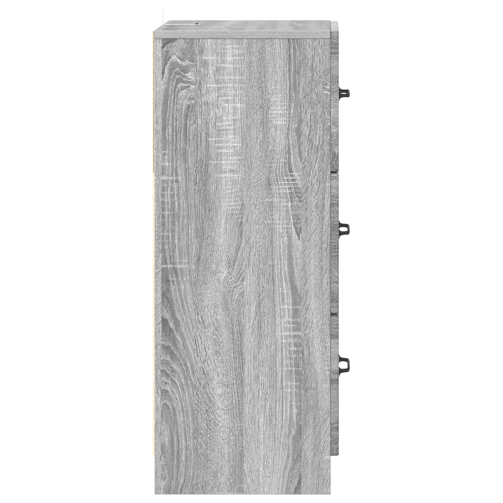 Schubladenschrank Graues Sonoma 33 x 34,5 x 87 cm Holzwerkstoff