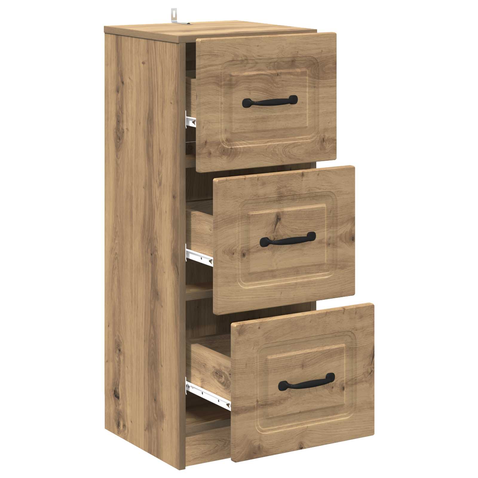Schubladenschrank 33 x 34,5 x 87 cm Holzwerkstoff Artisan-Eiche