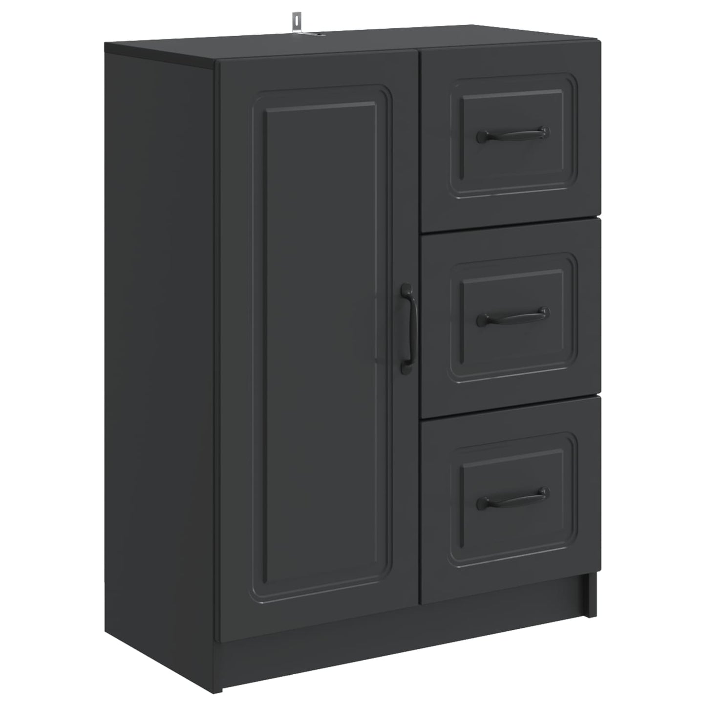 Sideboard Schwarz 66 x 34,5 x 87 cm Holzwerkstoff