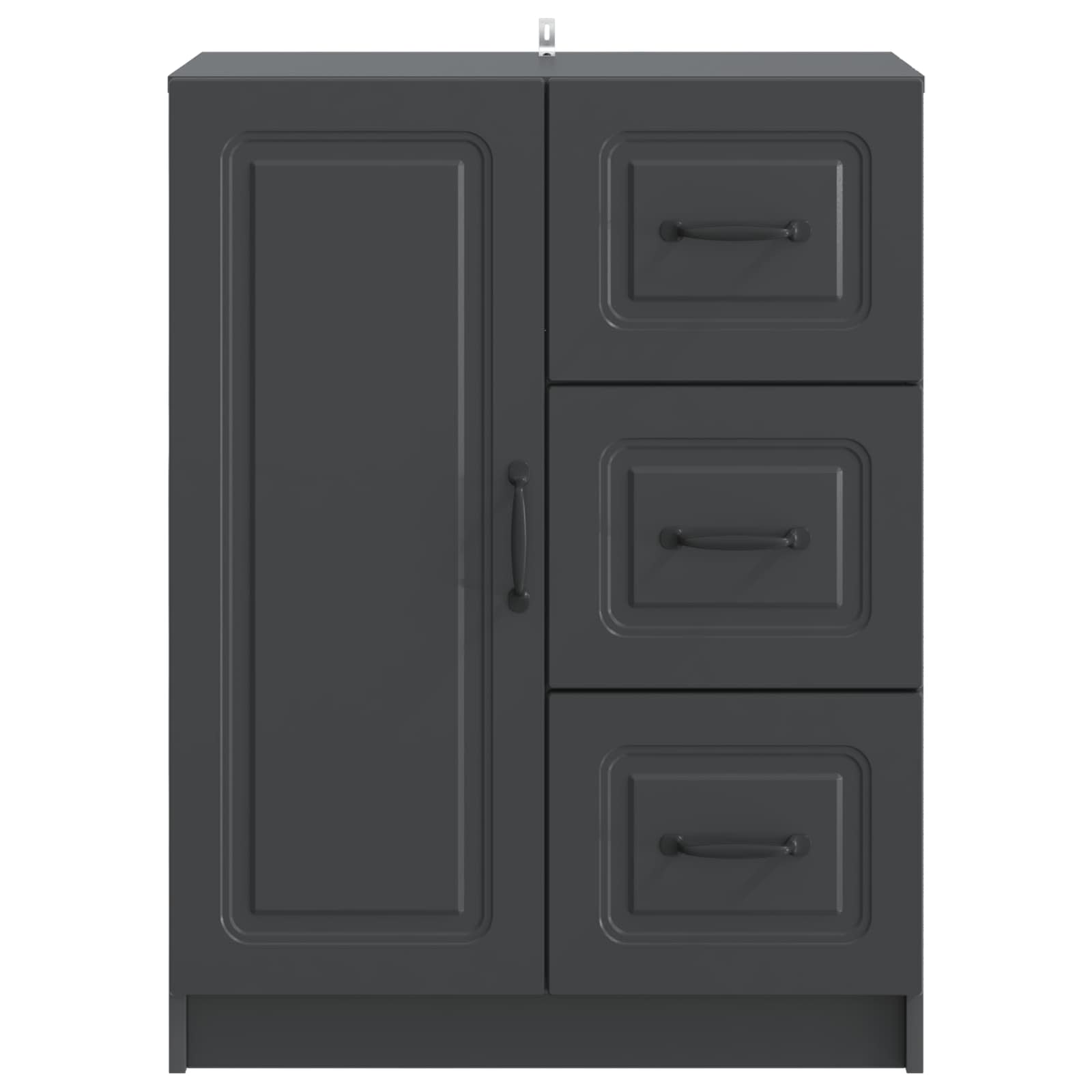 Sideboard Schwarz 66 x 34,5 x 87 cm Holzwerkstoff