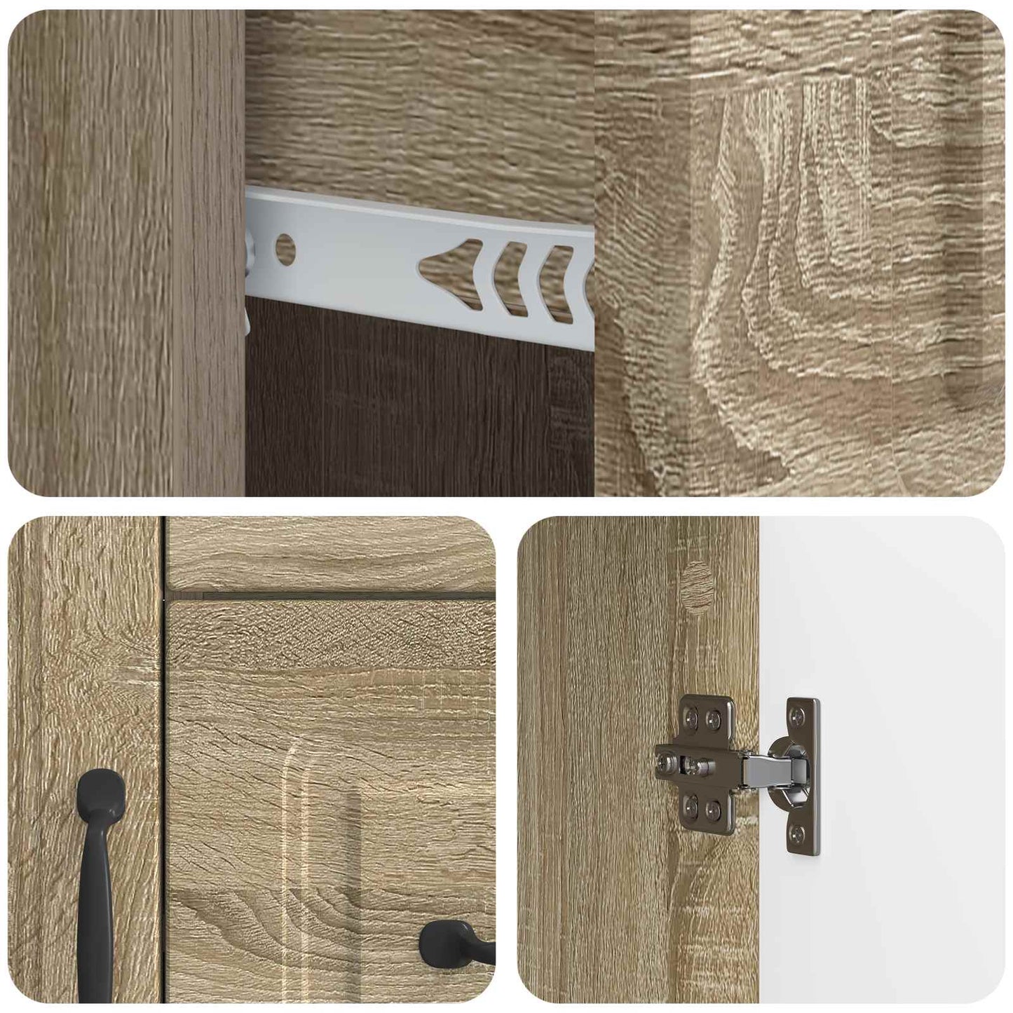 Sideboard Sonoma-Eiche 66 x 34,5 x 87 cm Holzwerkstoff