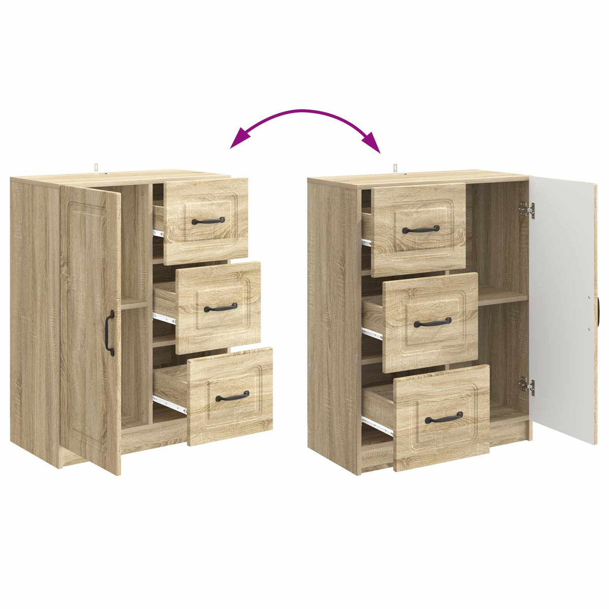 Sideboard Sonoma-Eiche 66 x 34,5 x 87 cm Holzwerkstoff