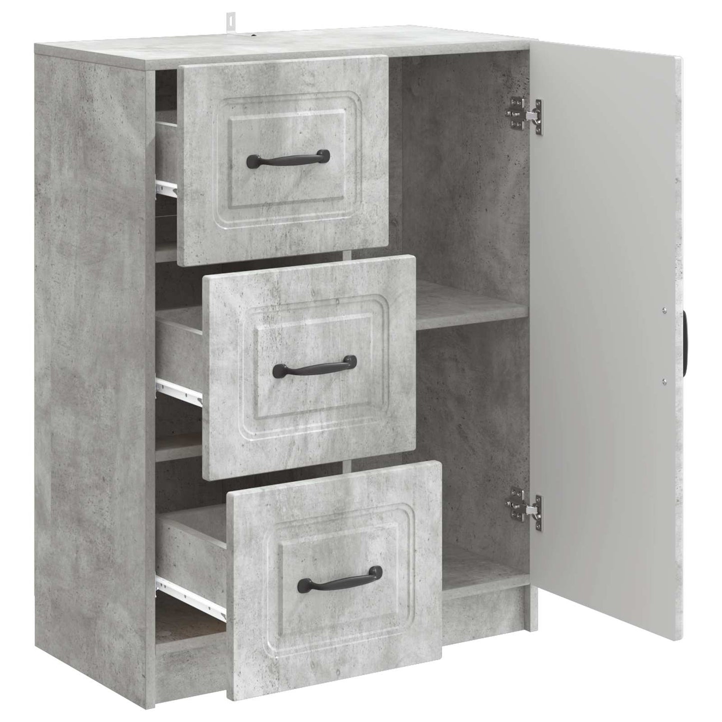 Sideboard Betongrau 66 x 34,5 x 87 cm Holzwerkstoff