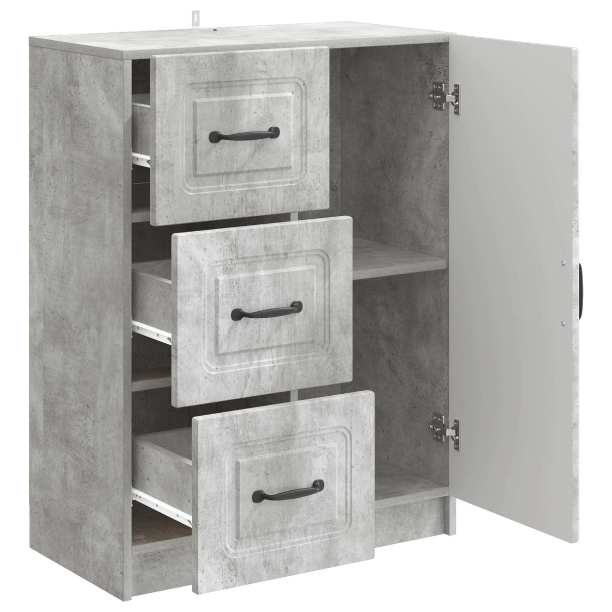 Sideboard Betongrau 66 x 34,5 x 87 cm Holzwerkstoff