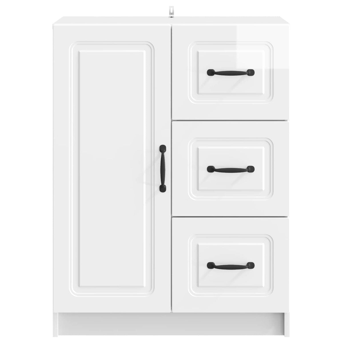 Sideboard Hochglanz Weiß 66 x 34,5 x 87 cm Holzwerkstoff