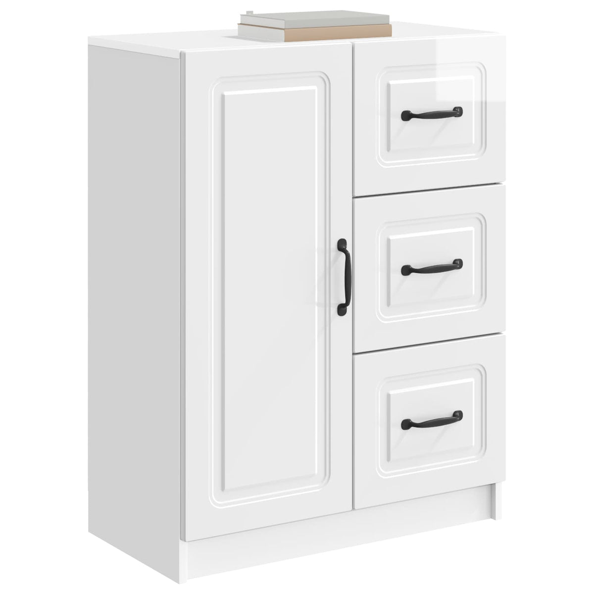 Sideboard Hochglanz Weiß 66 x 34,5 x 87 cm Holzwerkstoff