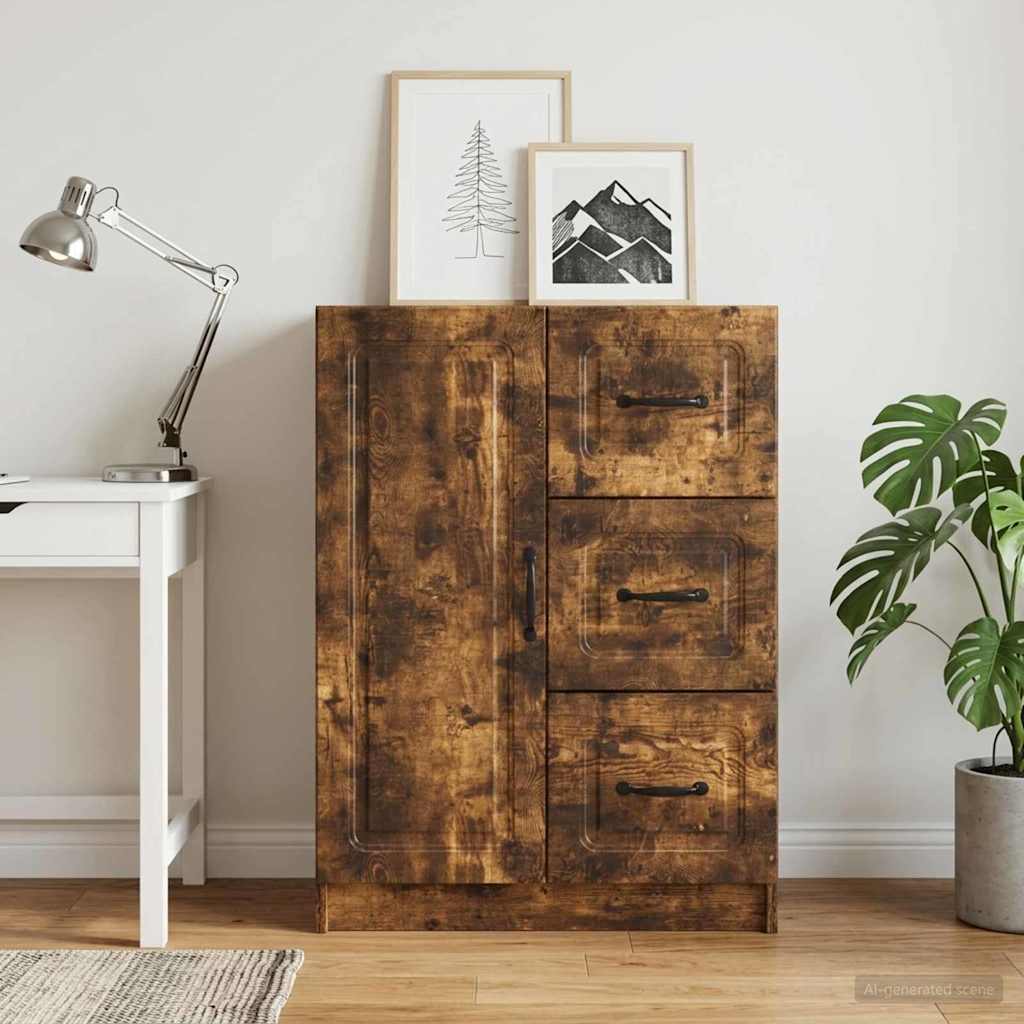 Sideboard Geräucherte Eiche 66 x 34,5 x 87 cm Holzwerkstoff