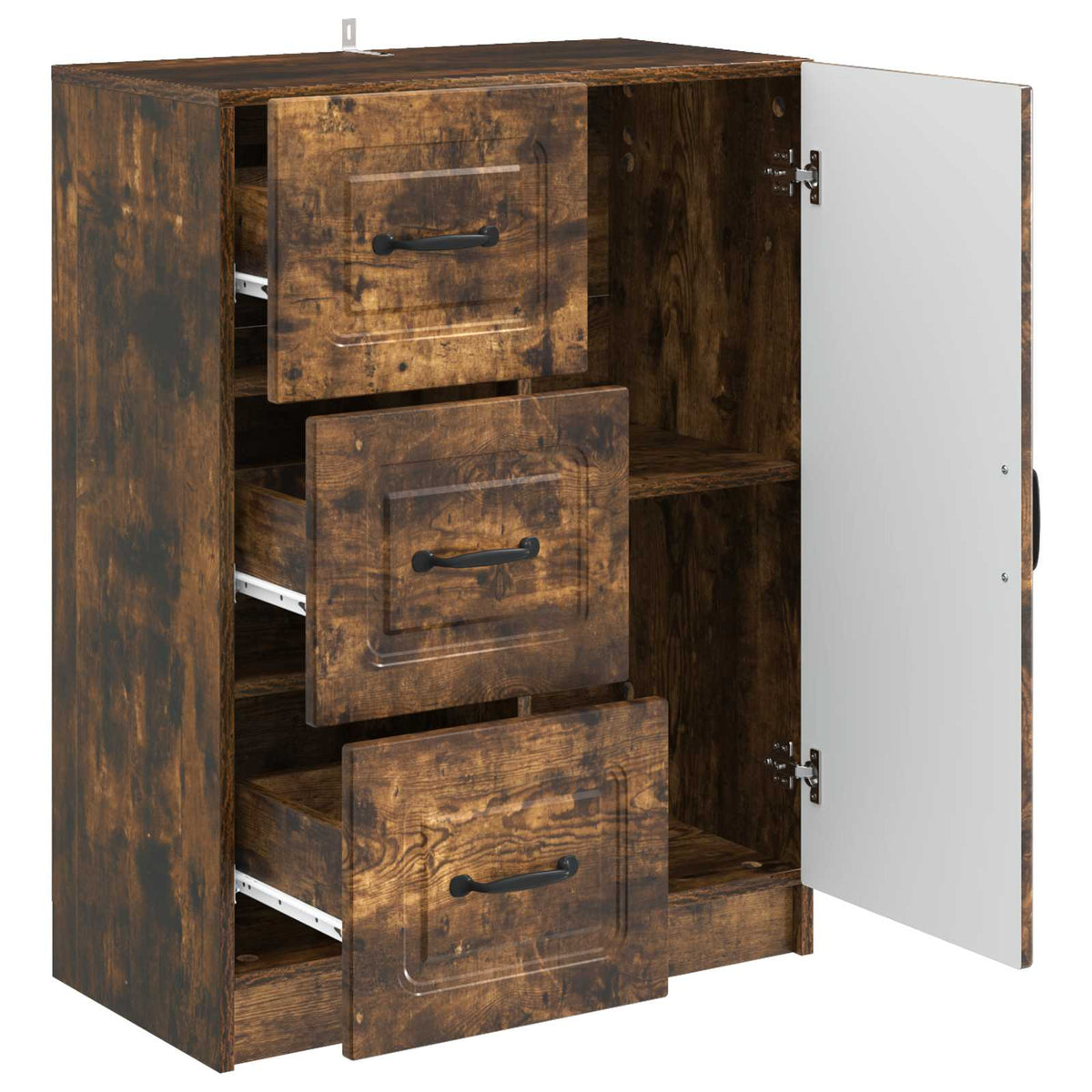 Sideboard Geräucherte Eiche 66 x 34,5 x 87 cm Holzwerkstoff