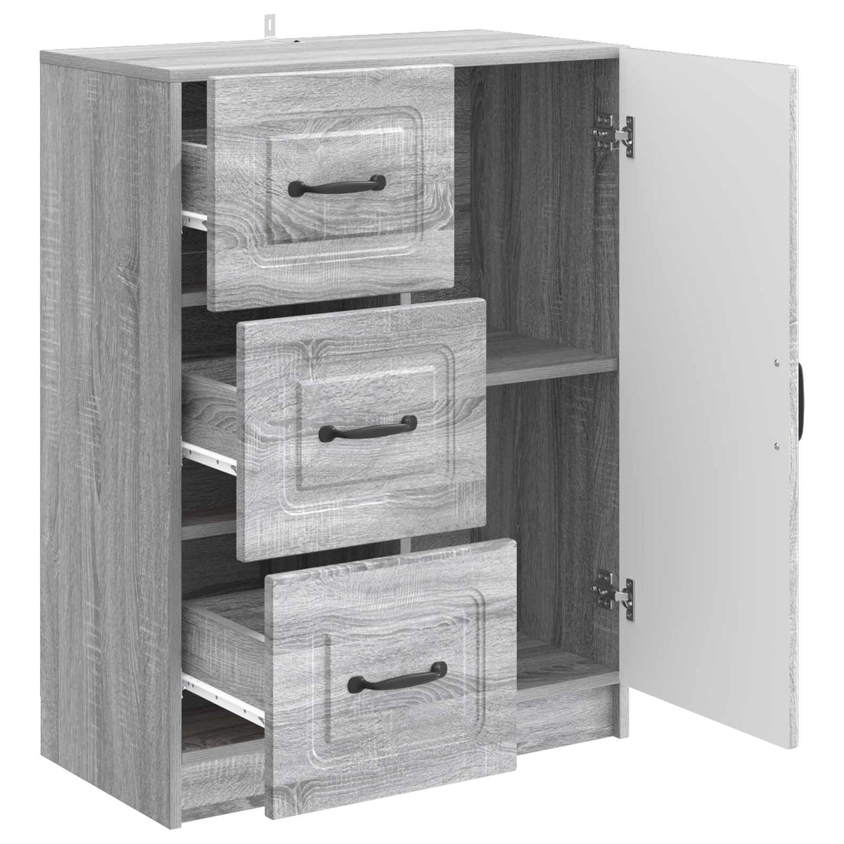 Sideboard Graues Sonoma 66 x 34,5 x 87 cm Holzwerkstoff