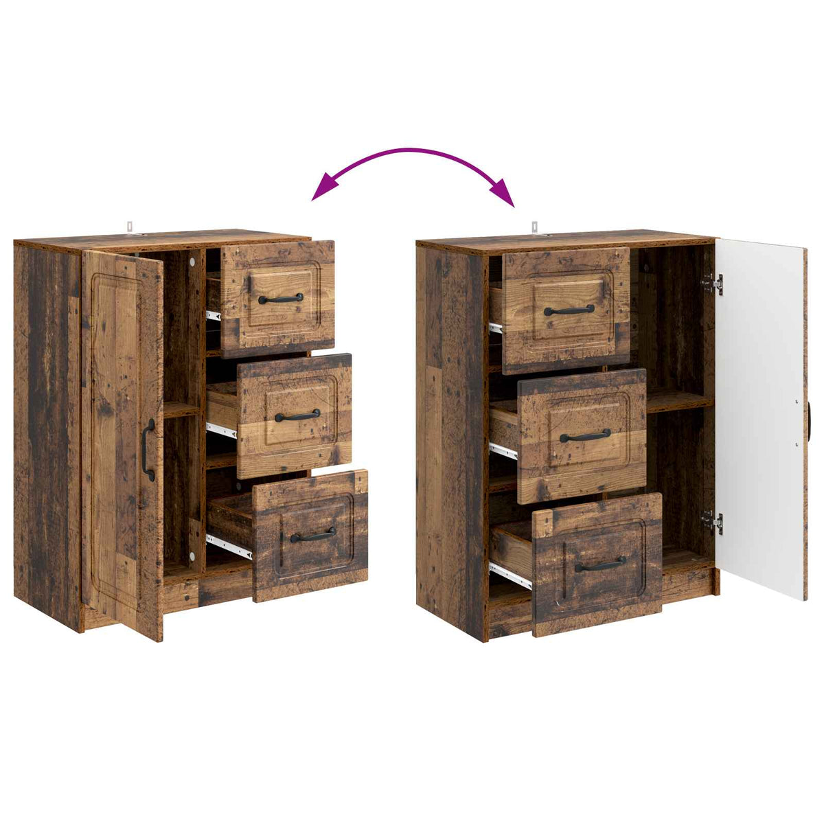 Sideboard Altholz 66 x 34,5 x 87 cm Holzwerkstoff