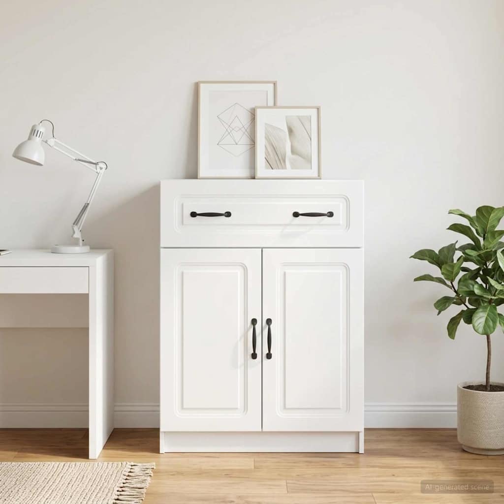Sideboard Weiß 66 x 34,5 x 87 cm Holzwerkstoff