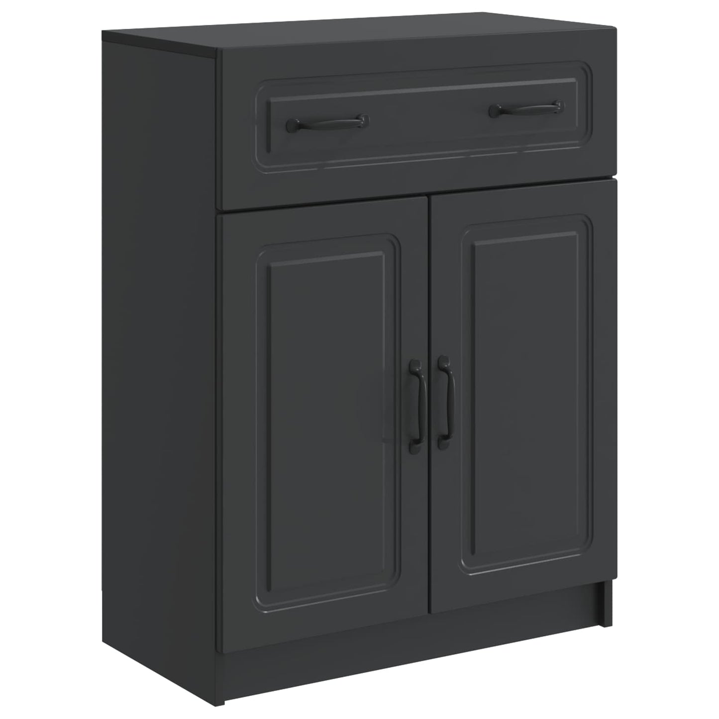 Sideboard Schwarz 66 x 34,5 x 87 cm Holzwerkstoff