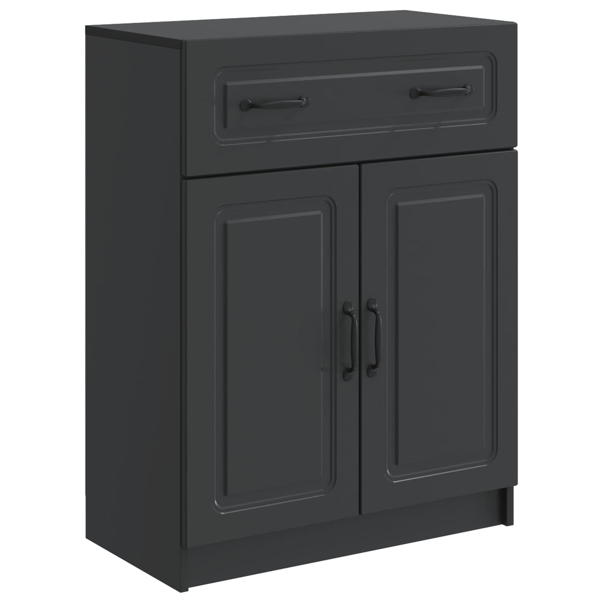 Sideboard Schwarz 66 x 34,5 x 87 cm Holzwerkstoff