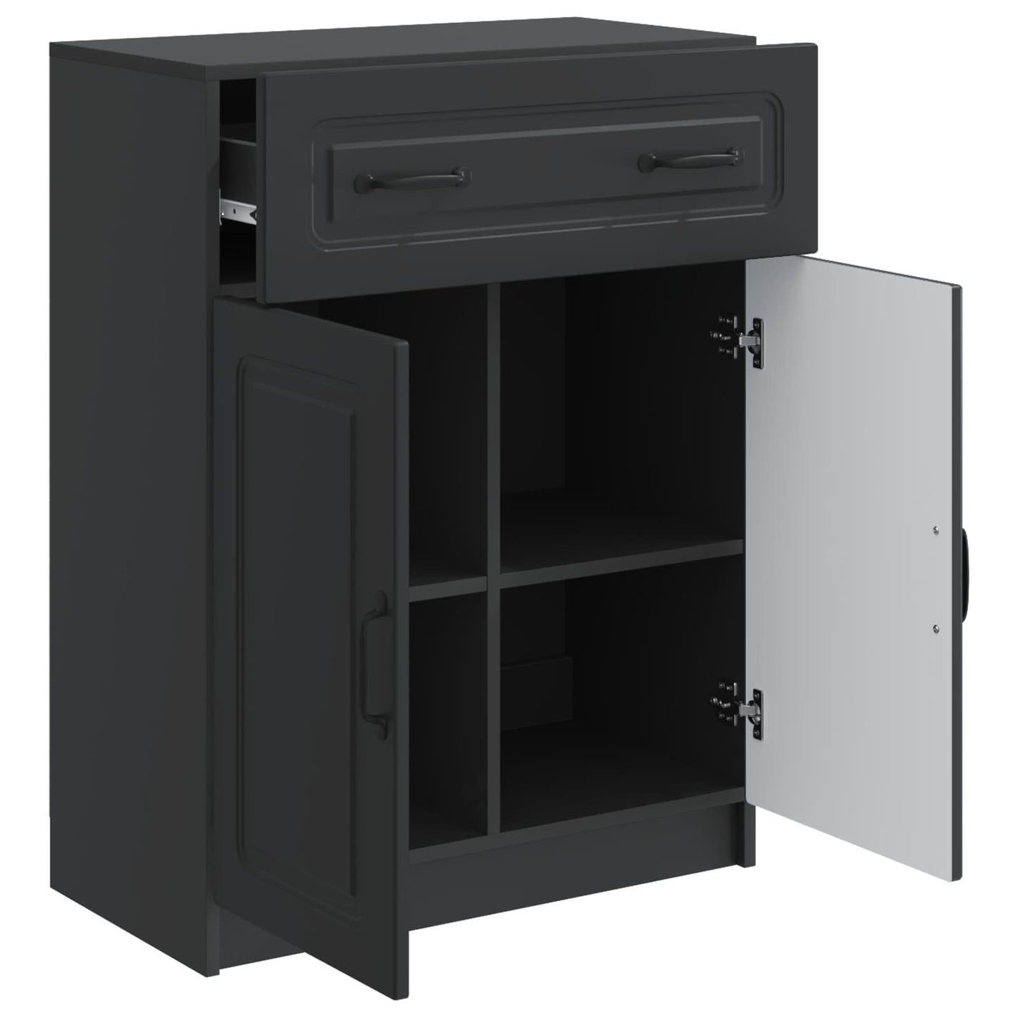 Sideboard Schwarz 66 x 34,5 x 87 cm Holzwerkstoff
